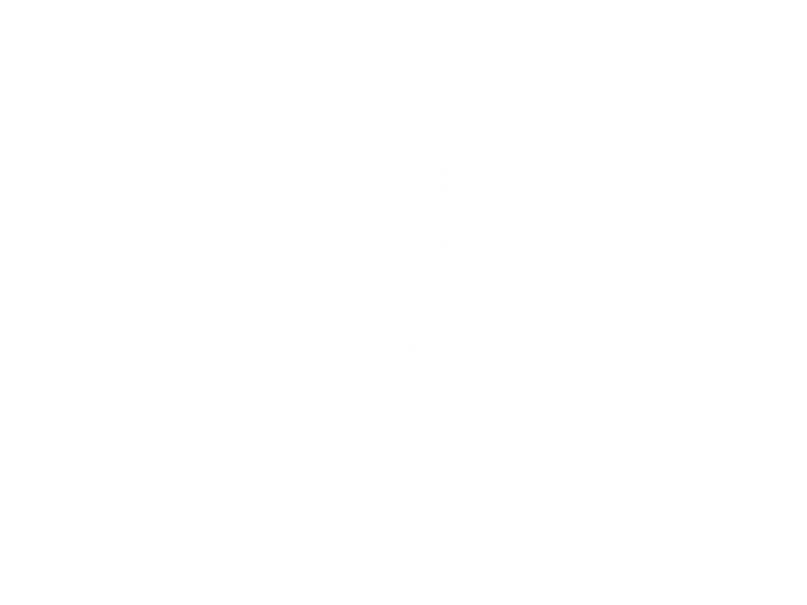 White magnifying glass icon